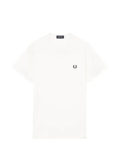 logo-embroidered crew neck T-shirt by FRED PERRY