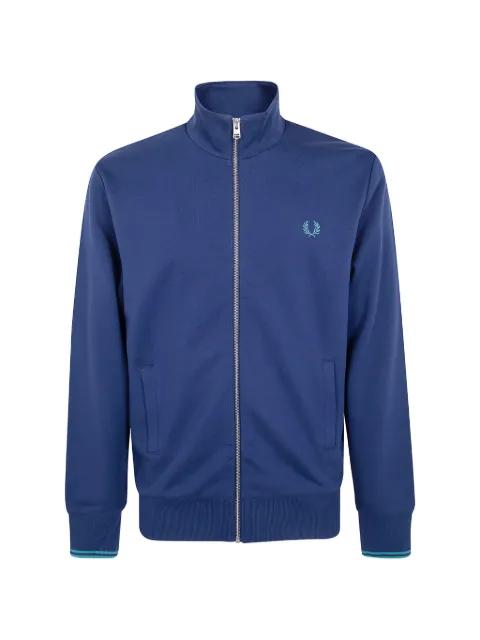 logo-embroidered zip-up sweatshirt by FRED PERRY