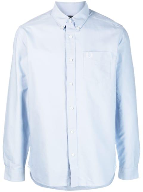 logo-embroidery cotton shirt by FRED PERRY