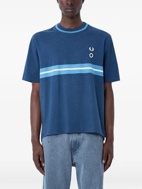 logo-embroidery crew neck T-shirt by FRED PERRY