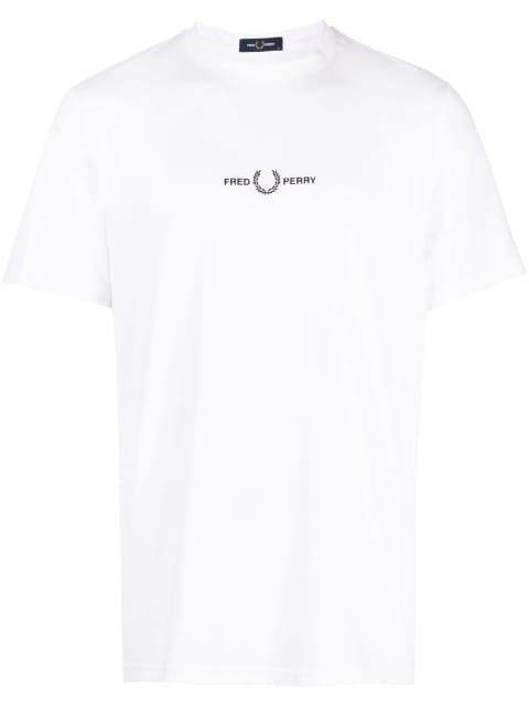 logo-print crew-neck T-shirt by FRED PERRY