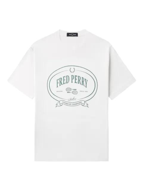 oval-logo cotton T-shirt by FRED PERRY