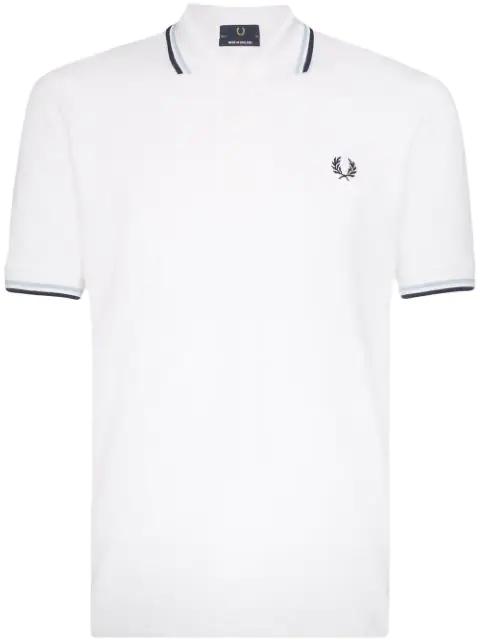 striped trim polo shirt by FRED PERRY