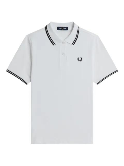 tipped-collar polo top by FRED PERRY