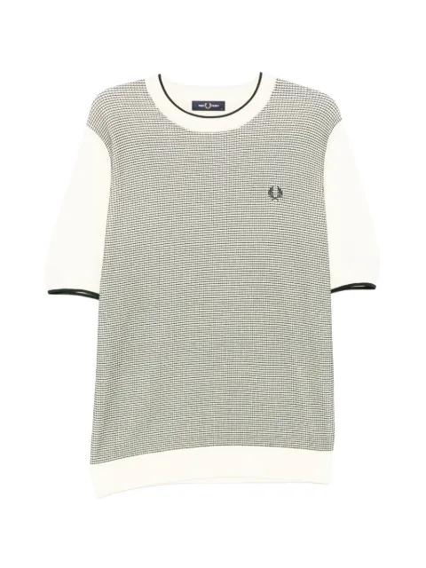 tonic waffle knitted T-shirt by FRED PERRY