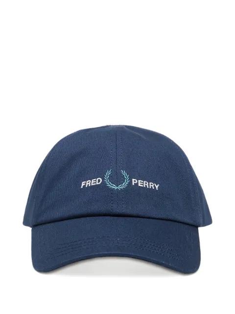 twill logo cotton cap by FRED PERRY