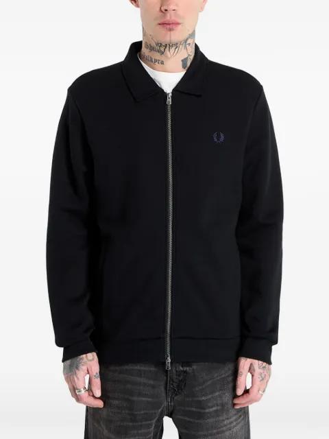 zip collared sweater by FRED PERRY