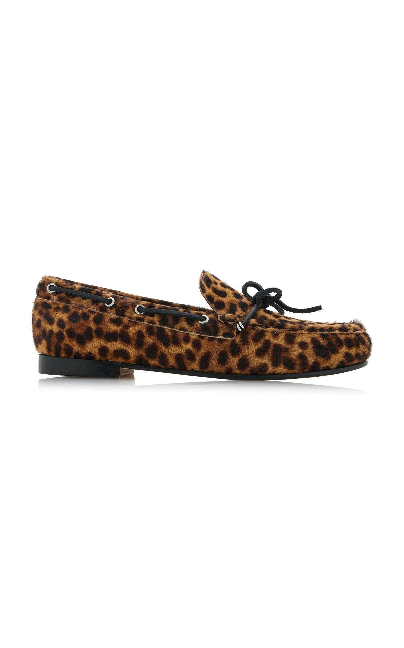 FRĒDA SALVADOR Morgan Leopard Pony Hair Boat Shoes - Moda Operandi by FREDA SALVADOR