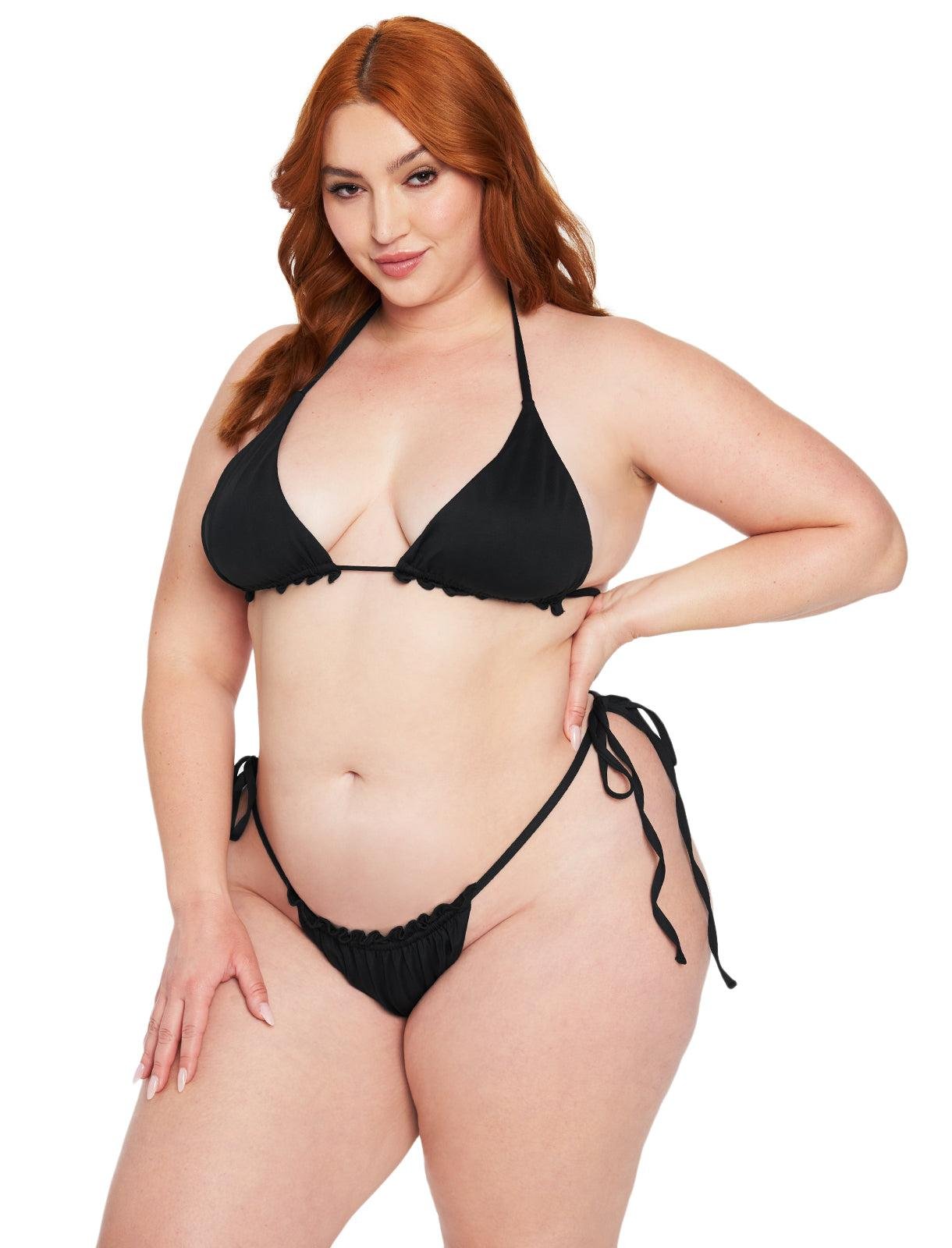 Avalon Two Piece Bikini in Black by FREDERICK'S OF HOLLYWOOD