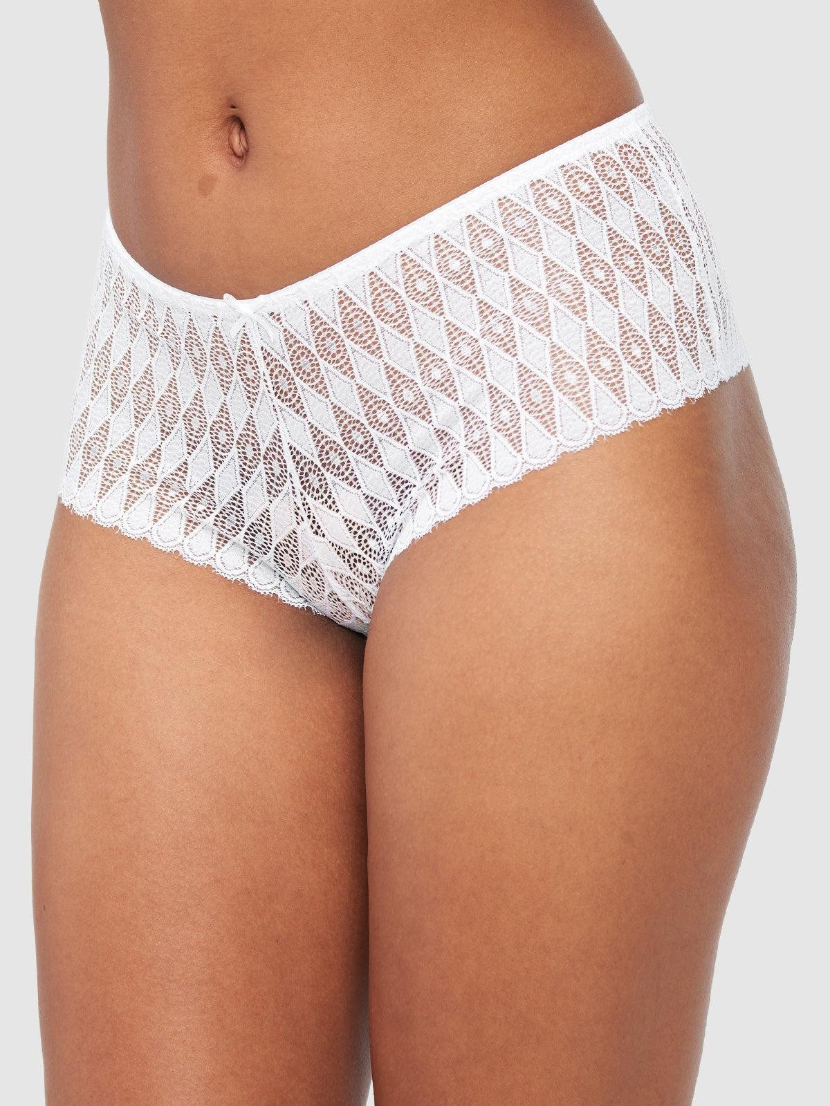 Ellison Lace Cheeky in White by FREDERICK'S OF HOLLYWOOD