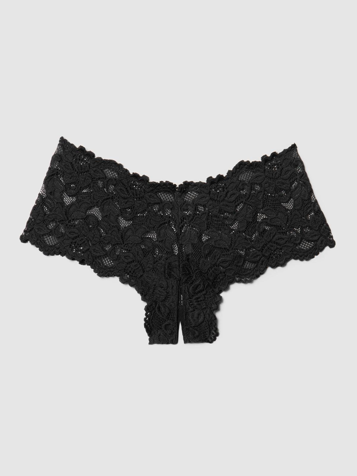 Jessica Lace Crotchless Cheeky in Black by FREDERICK'S OF HOLLYWOOD