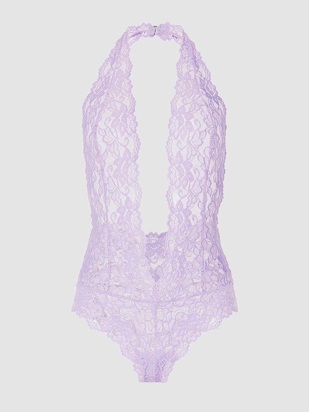 Jessica Lace Teddy Lingerie in Lilac Breeze by FREDERICK'S OF HOLLYWOOD