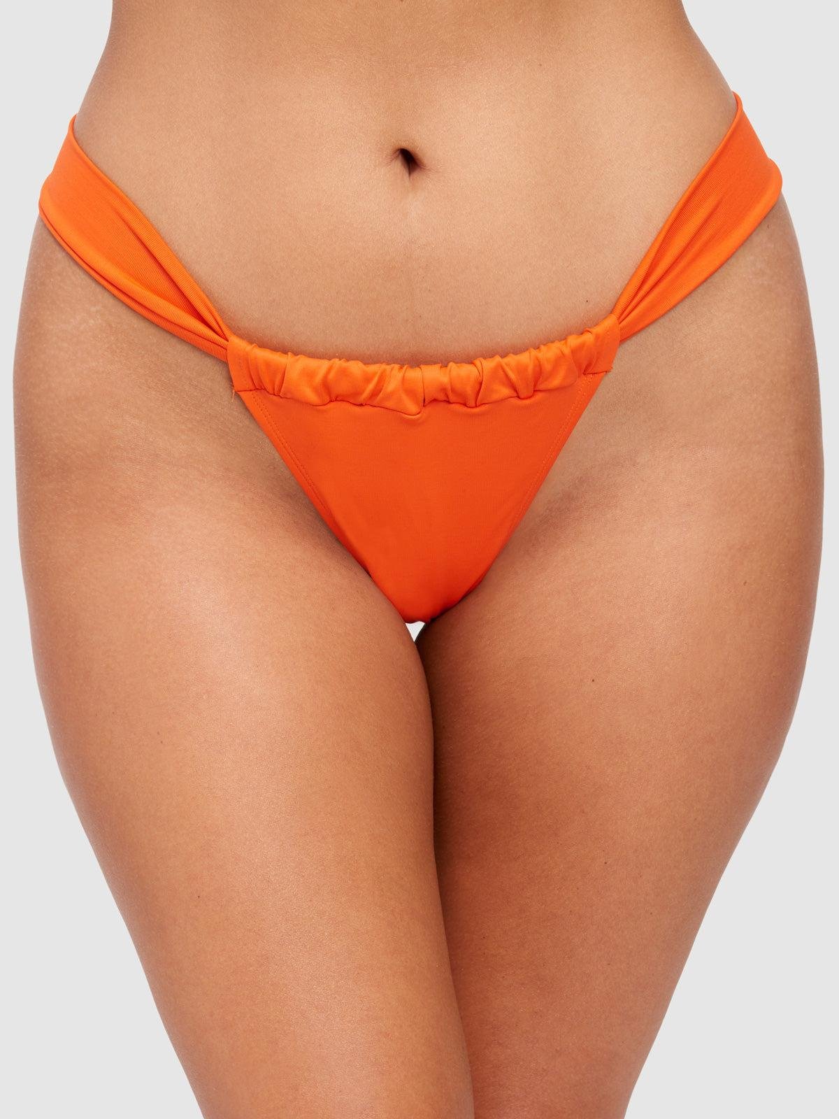 Maddalena Bikini Bottom in Red Orange by FREDERICK'S OF HOLLYWOOD