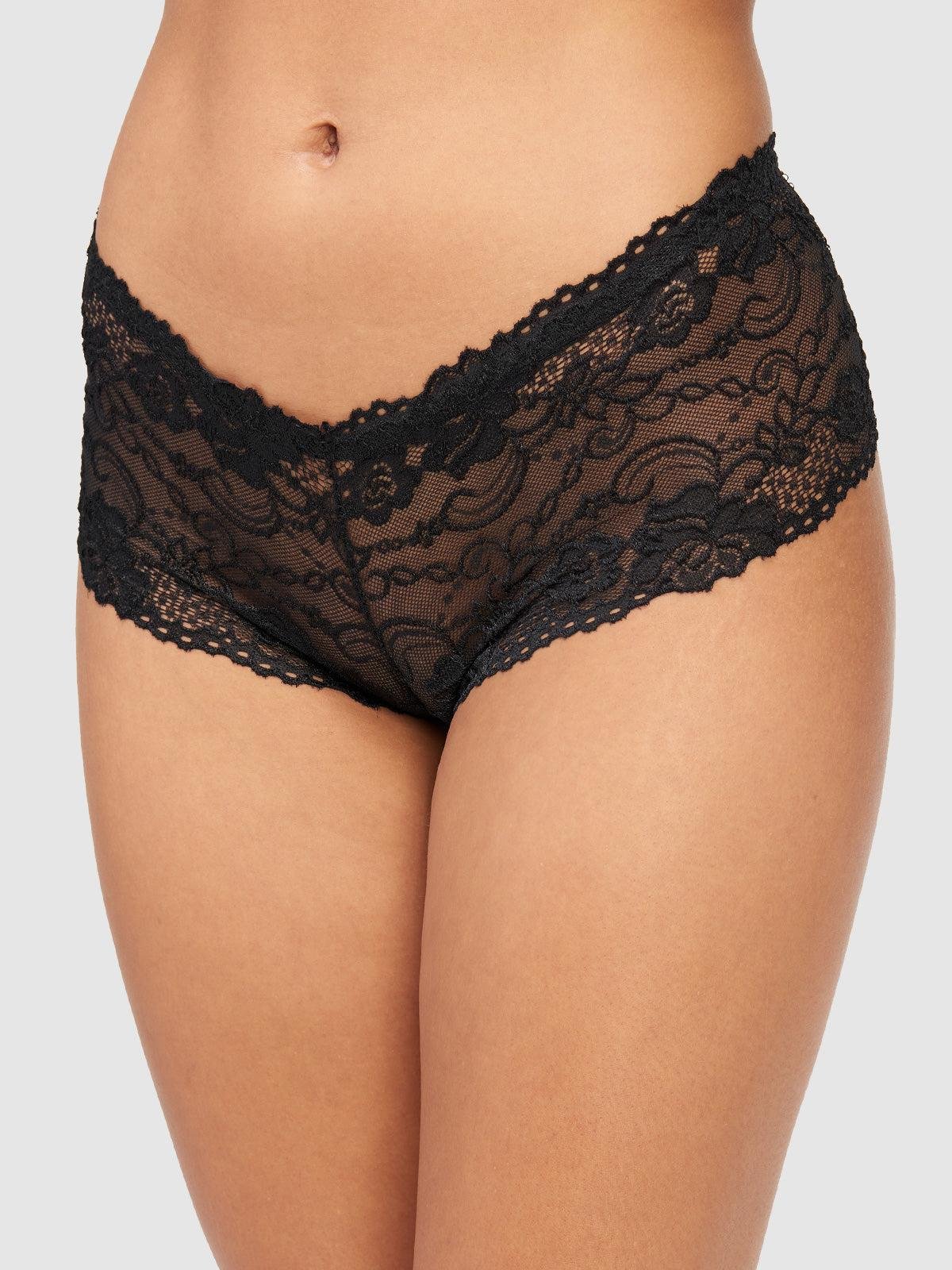 Teegan Lace Cheeky in Black by FREDERICK'S OF HOLLYWOOD