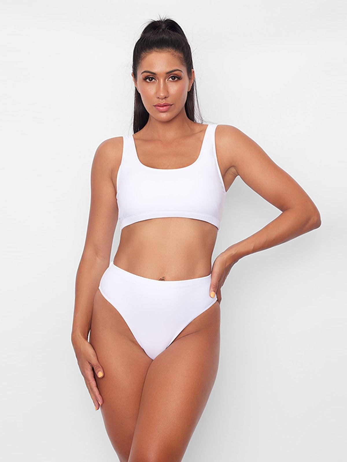 Vedra Two Piece Bikini in White by FREDERICK'S OF HOLLYWOOD