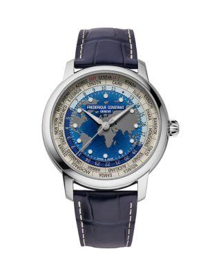 Classic Worldtimer Manufacture Bracelet Watch by FREDERIQUE CONSTANT