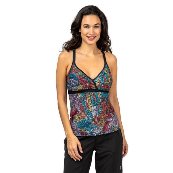 Macrome Back Tankini Swimsuit Top by FREE COUNTRY