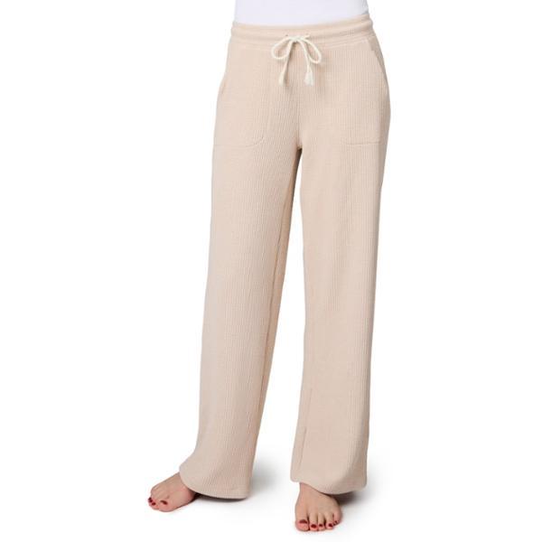 Ripple Knit Long Wide Leg Pants by FREE COUNTRY