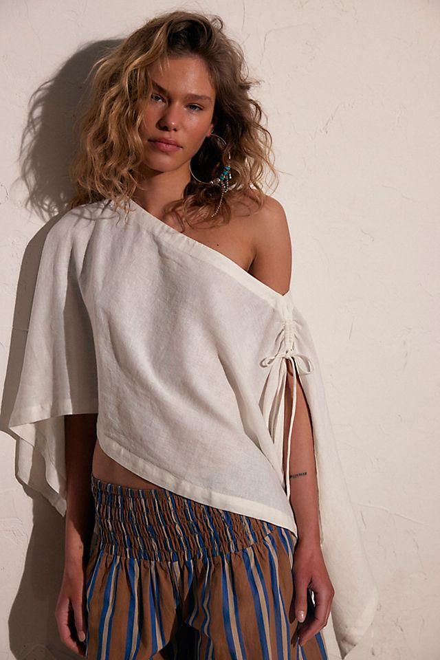 Coralyn Linen Convertible Cape Top by FREE-EST