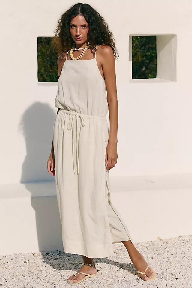 Tanner Linen Skant Jumpsuit by FREE-EST | FREE PEOPLE