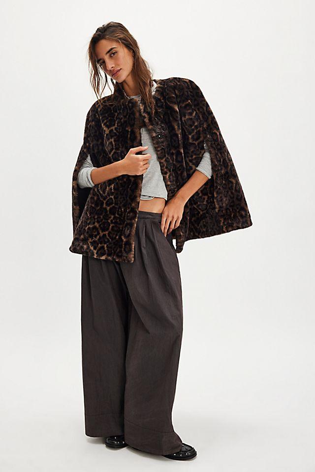 APPARIS Sloane Leopard Cape by FREE PEOPLE