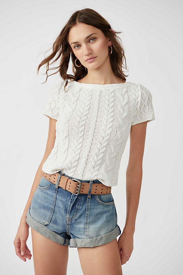 Baby Cable Tee by FREE PEOPLE