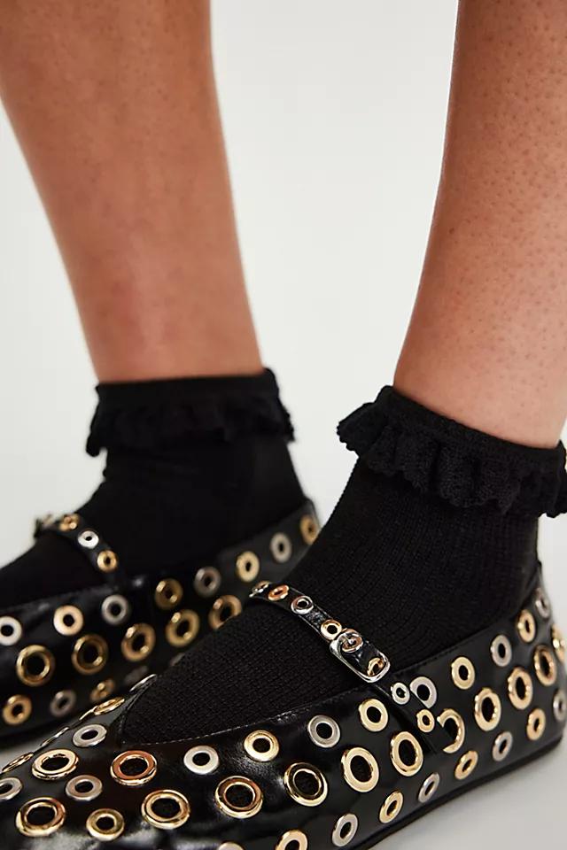 Beloved Waffle Knit Ankle Socks by FREE PEOPLE