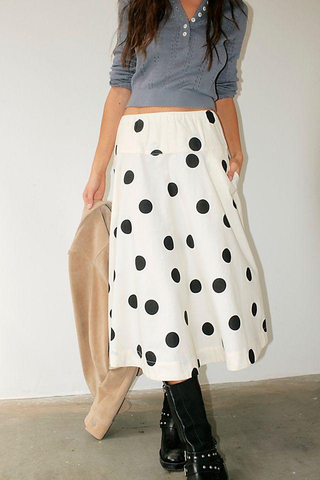 Betty Drop-Waist Midi Skirt by FREE PEOPLE