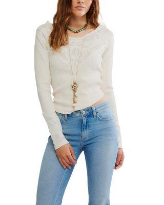 Butterfly Lace Trim Top by FREE PEOPLE