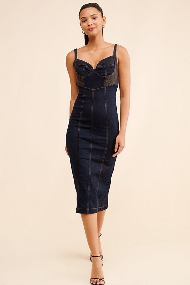 Caitlin Denim Midi Dress by FREE PEOPLE