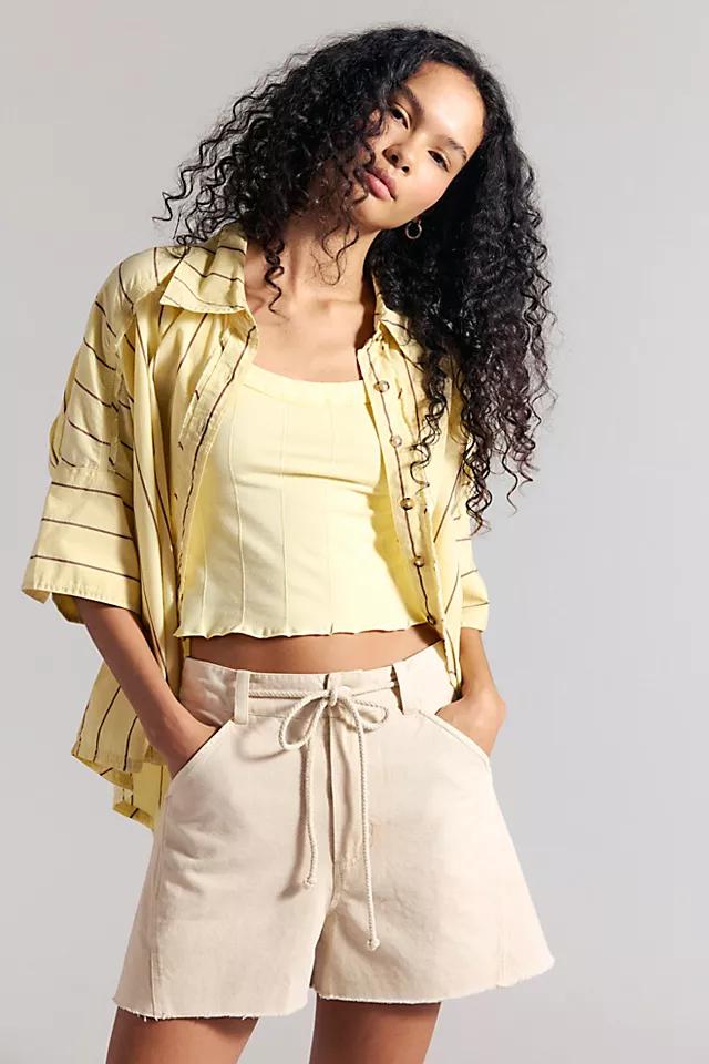 Camped Out Cotton-Canvas Shorts by FREE PEOPLE