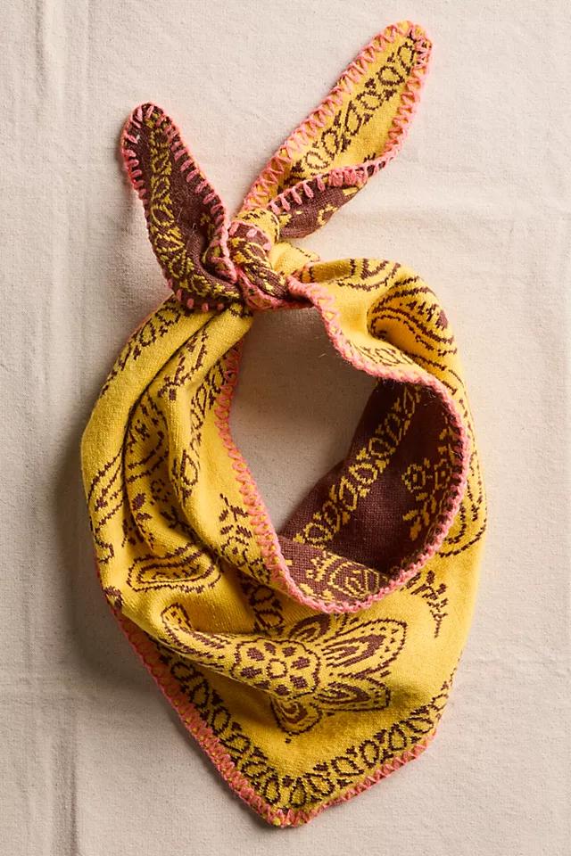 Carmen Knitted Triangle Bandana by FREE PEOPLE