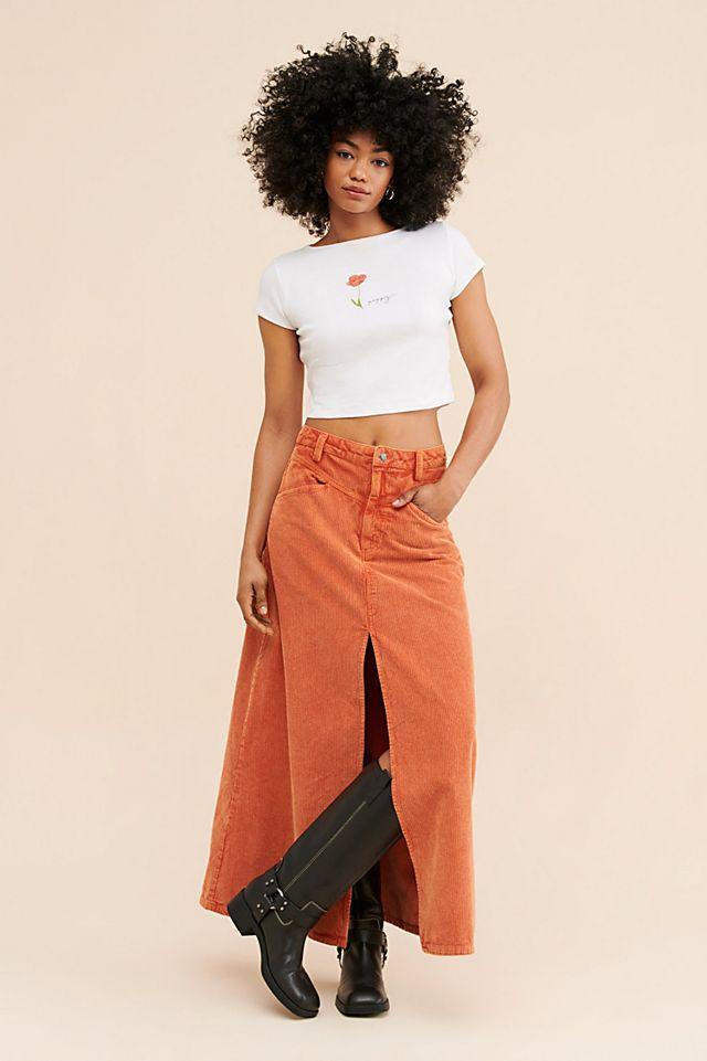 Come As You Are Corduroy Maxi Skirt by FREE PEOPLE