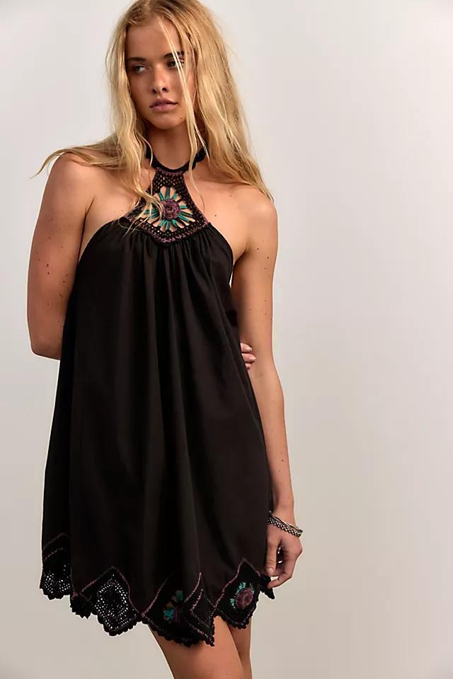 Crochet Gardens Mini Dress by FREE PEOPLE