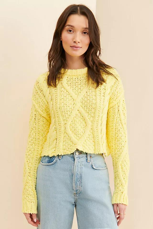 Cutting Edge Cable Pullover by FREE PEOPLE