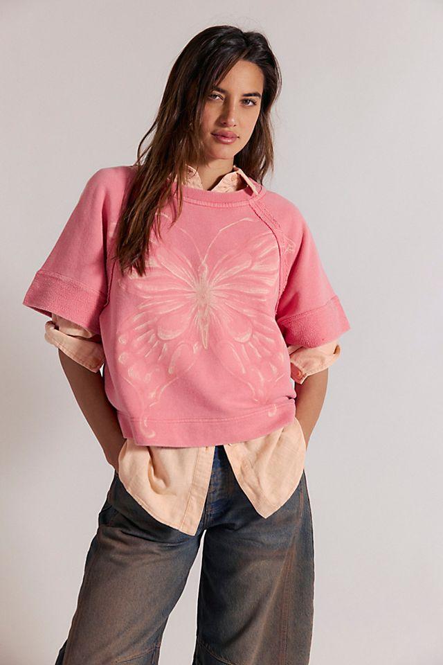 Dahlia Short Sleeve Pullover by FREE PEOPLE