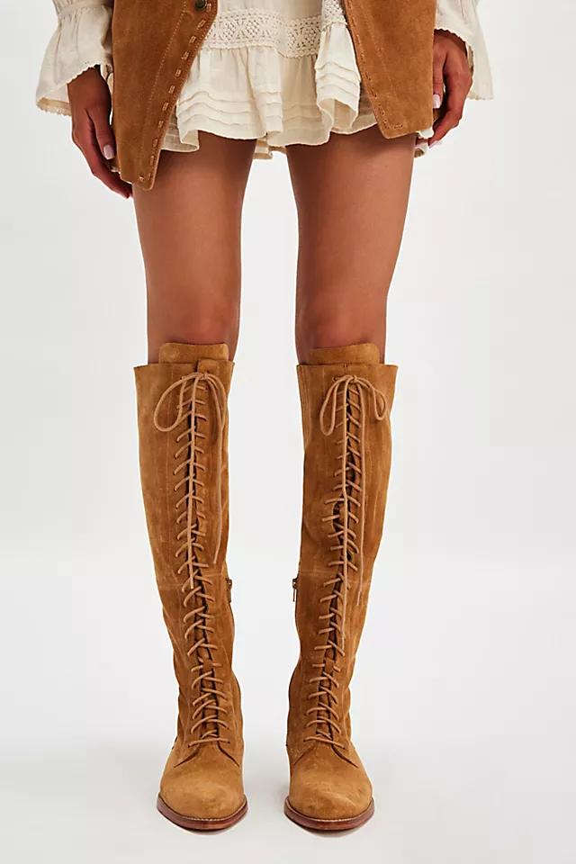 Davey Over-The-Knee Lace-Up Boots by FREE PEOPLE