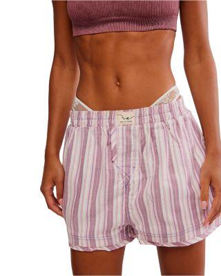 Day To Day Flannel Boxer Shorts by FREE PEOPLE Day To Day Flannel Boxer Shorts by FREE PEOPLE