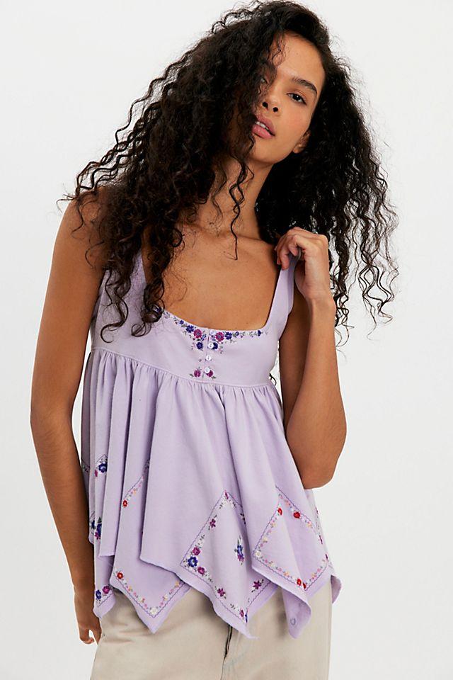 Deja Vu Embroidered Babydoll Top by FREE PEOPLE