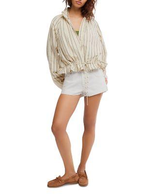 Devon Striped Balloon Jacket by FREE PEOPLE
