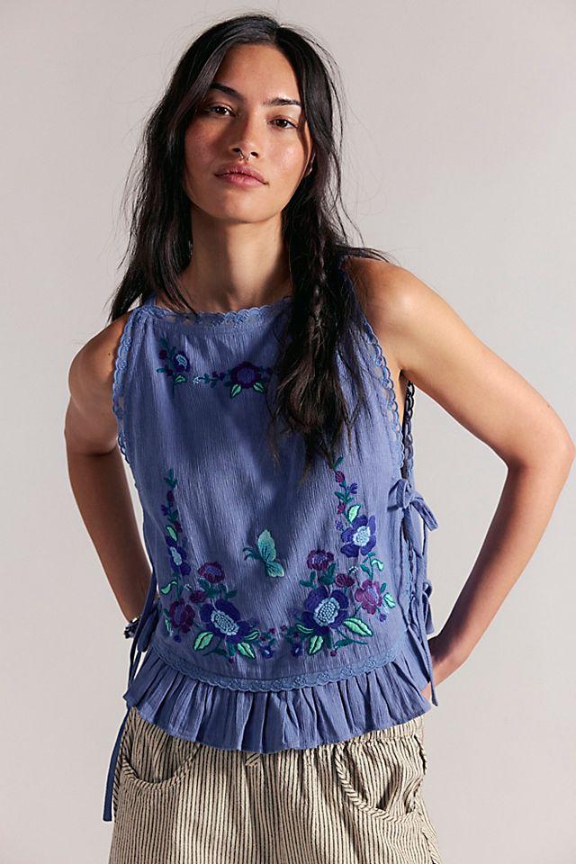 Elizabeth Embroidered Tank by FREE PEOPLE