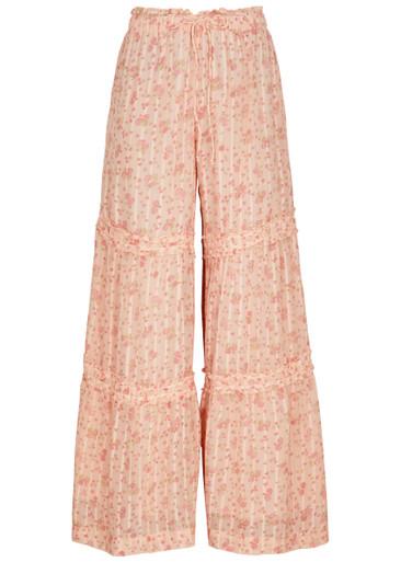 Emmaline printed chiffon trousers by FREE PEOPLE