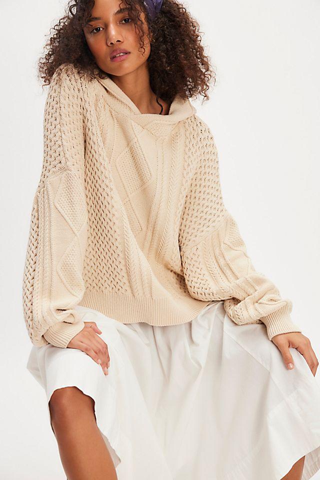 Explorer Cable Knit Hoodie by FREE PEOPLE