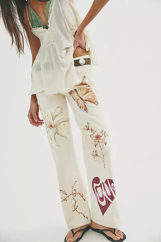 FP X Juliet Johnstone Hand-Painted Tennessee Low-Rise Boyfriend Jeans by FREE PEOPLE