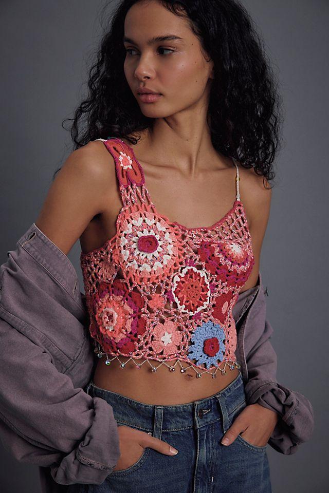 Fiorella Crochet Tank by FREE PEOPLE