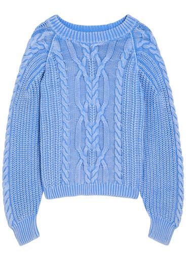 Frankie cable-knit cotton jumper by FREE PEOPLE