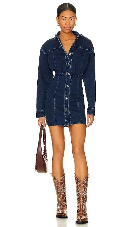 Free People Amber Denim Dress in Blue by FREE PEOPLE