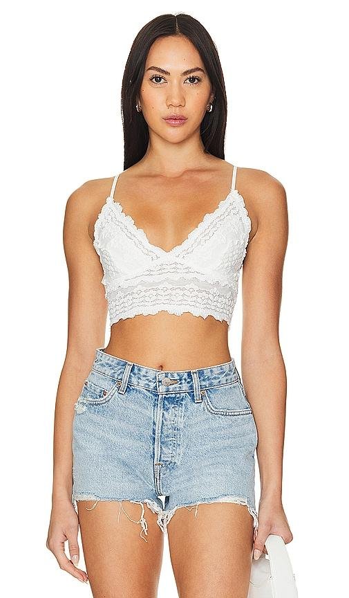 Free People Amina Bralette in White by FREE PEOPLE