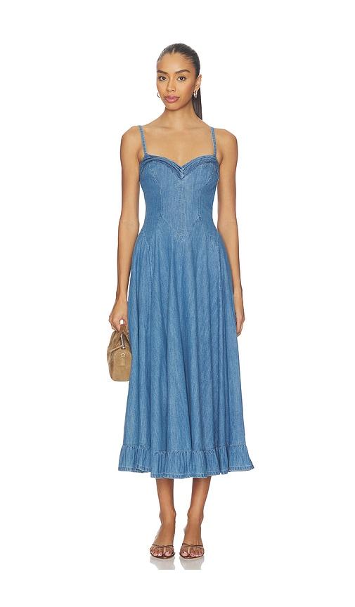 Free People Another Season Midi Dress in Blue by FREE PEOPLE