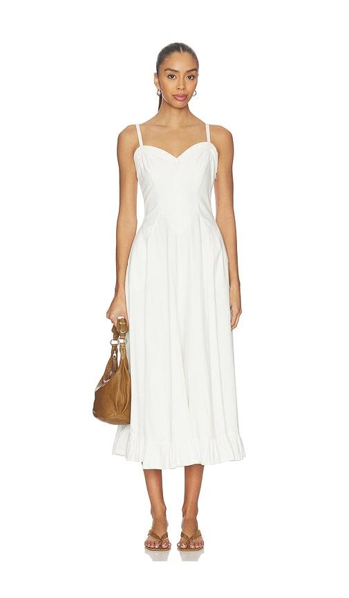 Free People Another Season Midi Dress in White by FREE PEOPLE